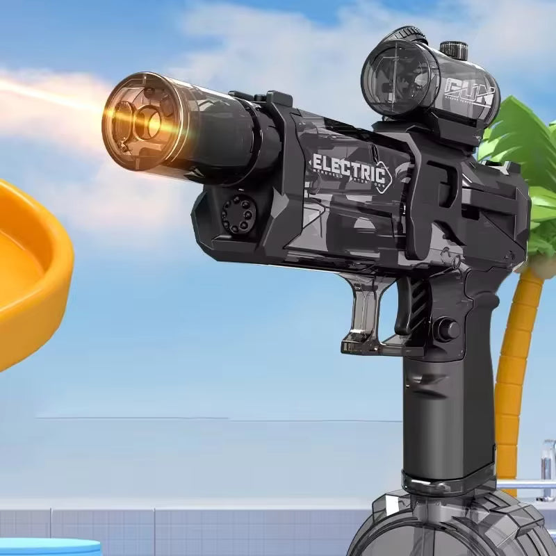 High Pressure Electric Water Gun – LED Lights, Recoil & USB Rechargeable