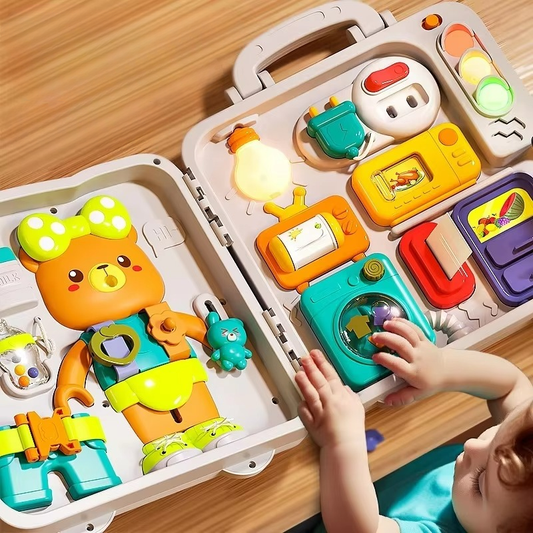 Montessori Busy Board for Toddlers with Lights & Music | Tots N Paws
