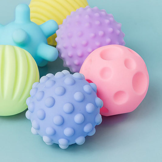 6 PCS Baby Sensory Balls – Soft Textured Toys for Touch & Play