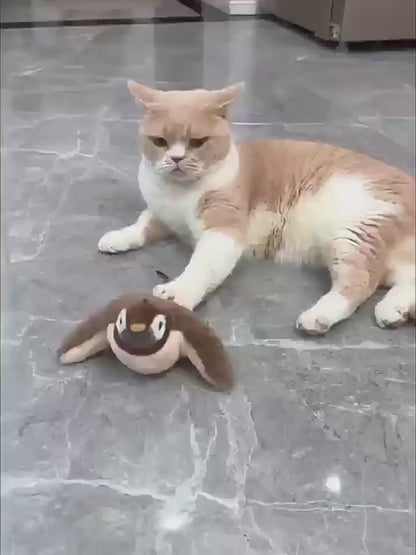 Rechargeable Interactive Bird Cat Toy with Chirping Sound & Flapping Wings