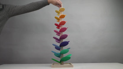 Wooden Rainbow Petal Marble Tree Toy